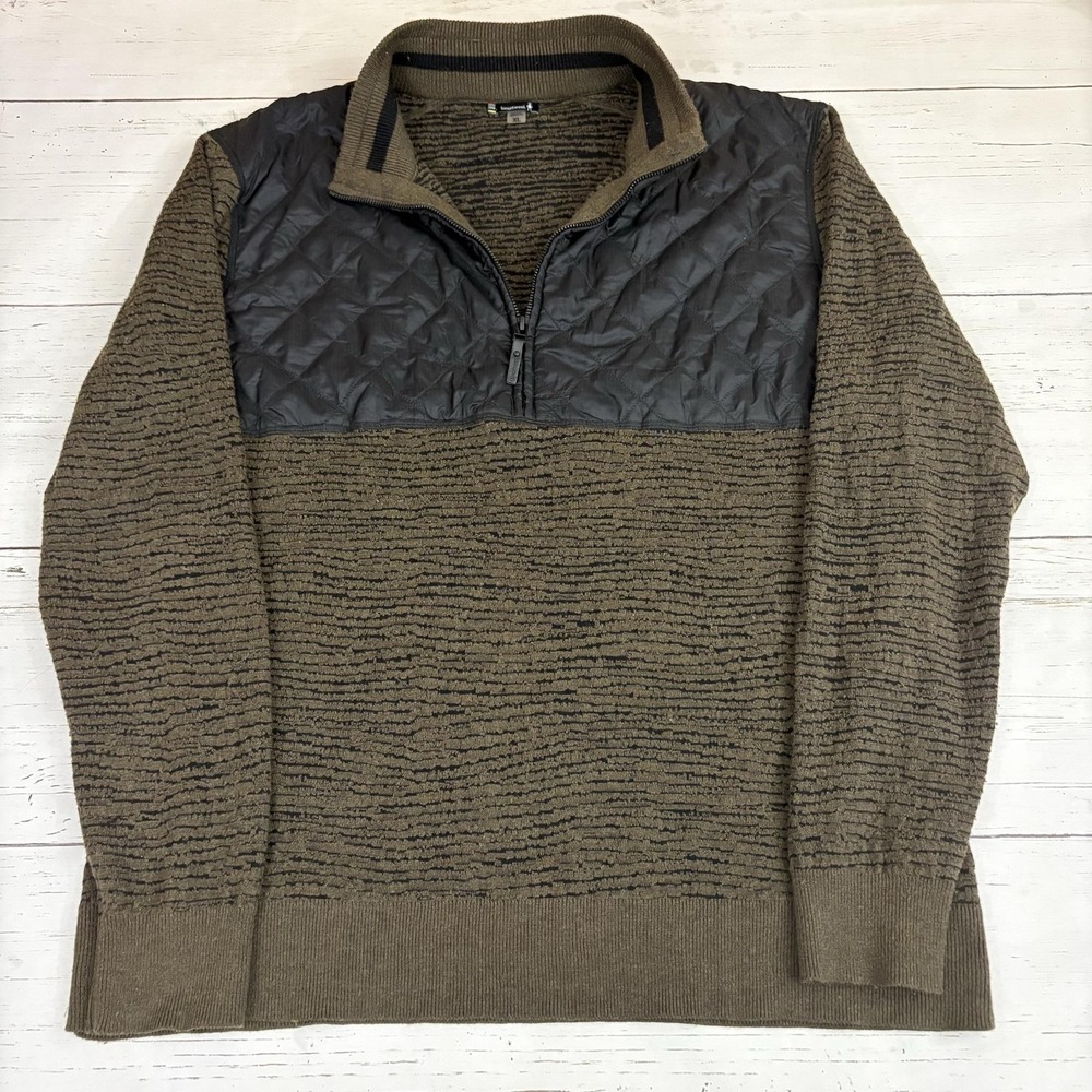 SmartWool Brookline Hybrid 1/2 Zip Pullover Sweater Mens XL Quilted